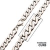 7.4mm Titanium Curb Chain Necklace