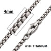 4mm Titanium Matte Box Chain Necklace