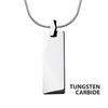 Tungsten Carbide Beveled ID Tag Pendant