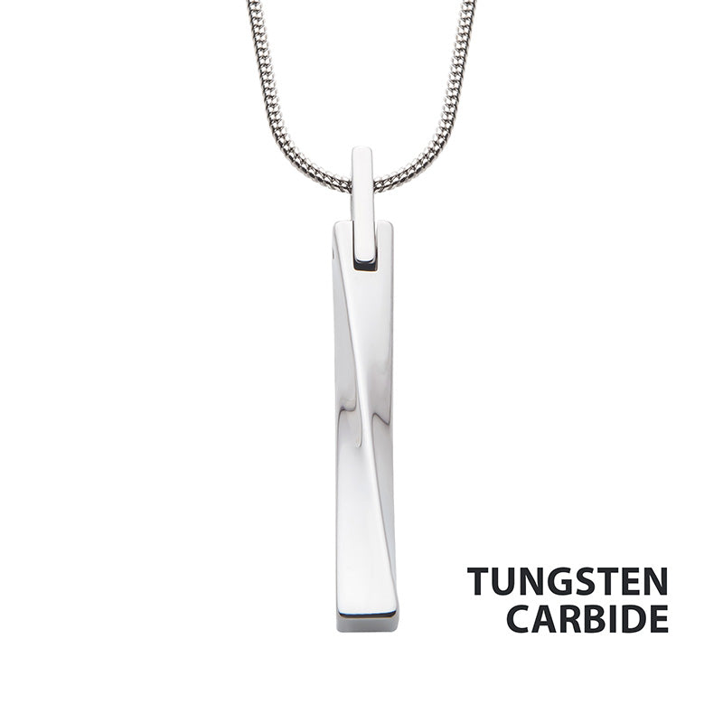 Tungsten Carbide Warped Monolith Pendant