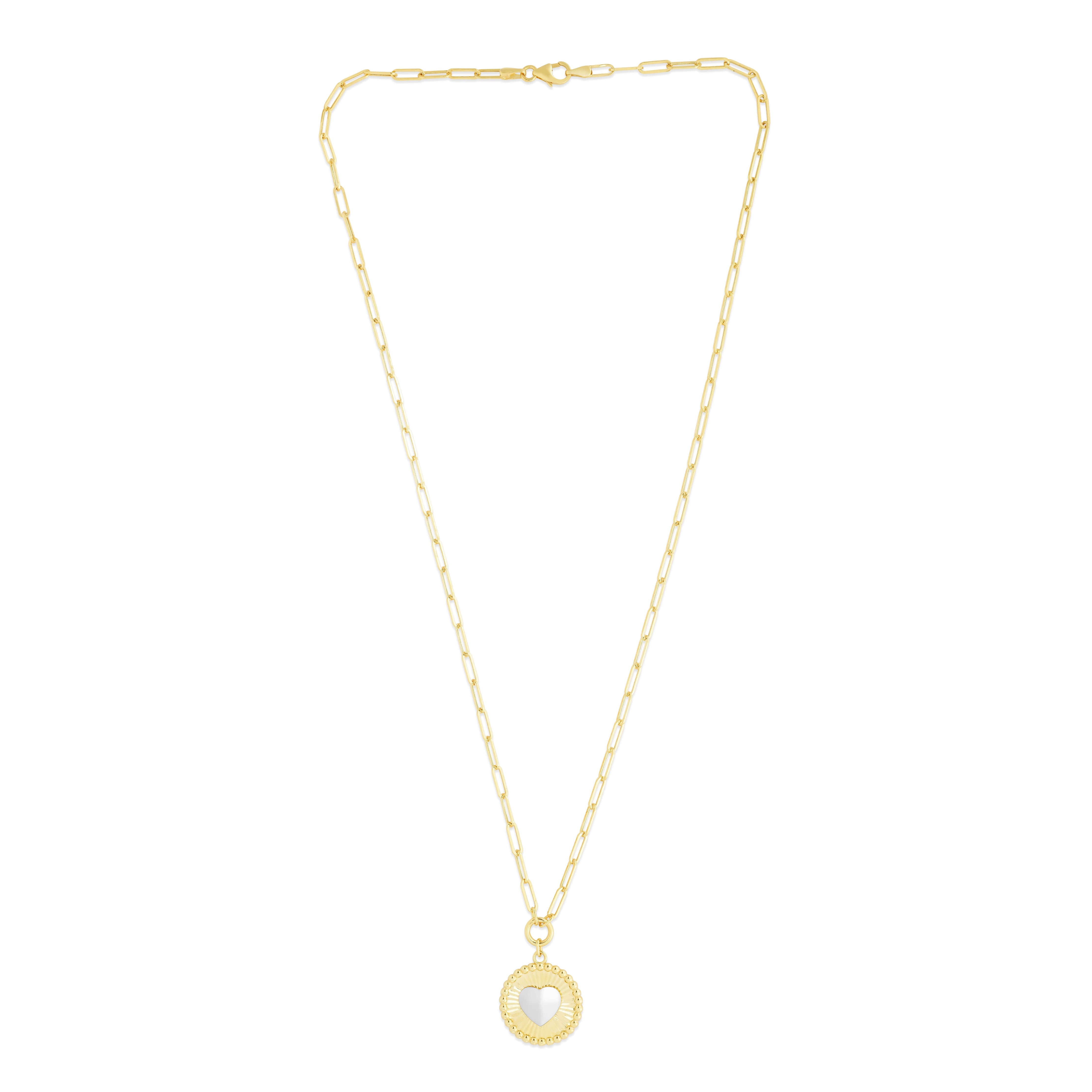 14K Two-Tone Gold Star Medallion Lariat Necklace