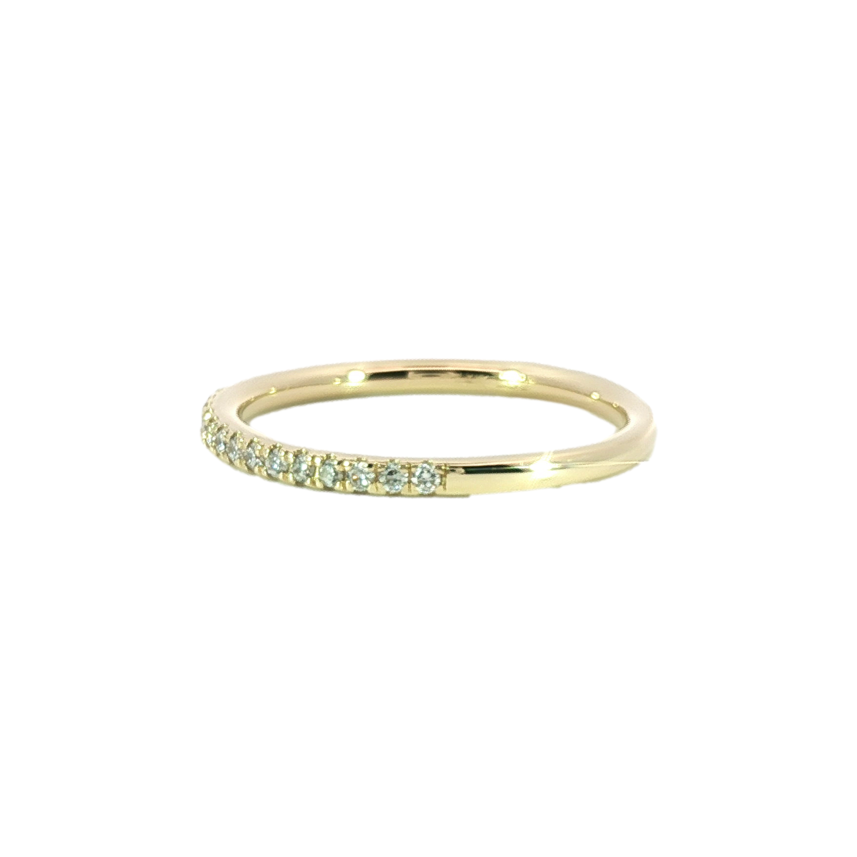 14K Yellow Gold Eternity Ring with Round Lab Grown Diamonds