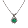 Starburst Emerald & Diamond Pendant