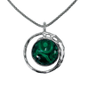 Stunning Sterling Silver Green Malachite Pendant