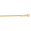 10K Yellow Gold 2mm Solid Diamond Cut Royal Rope Chain Necklace