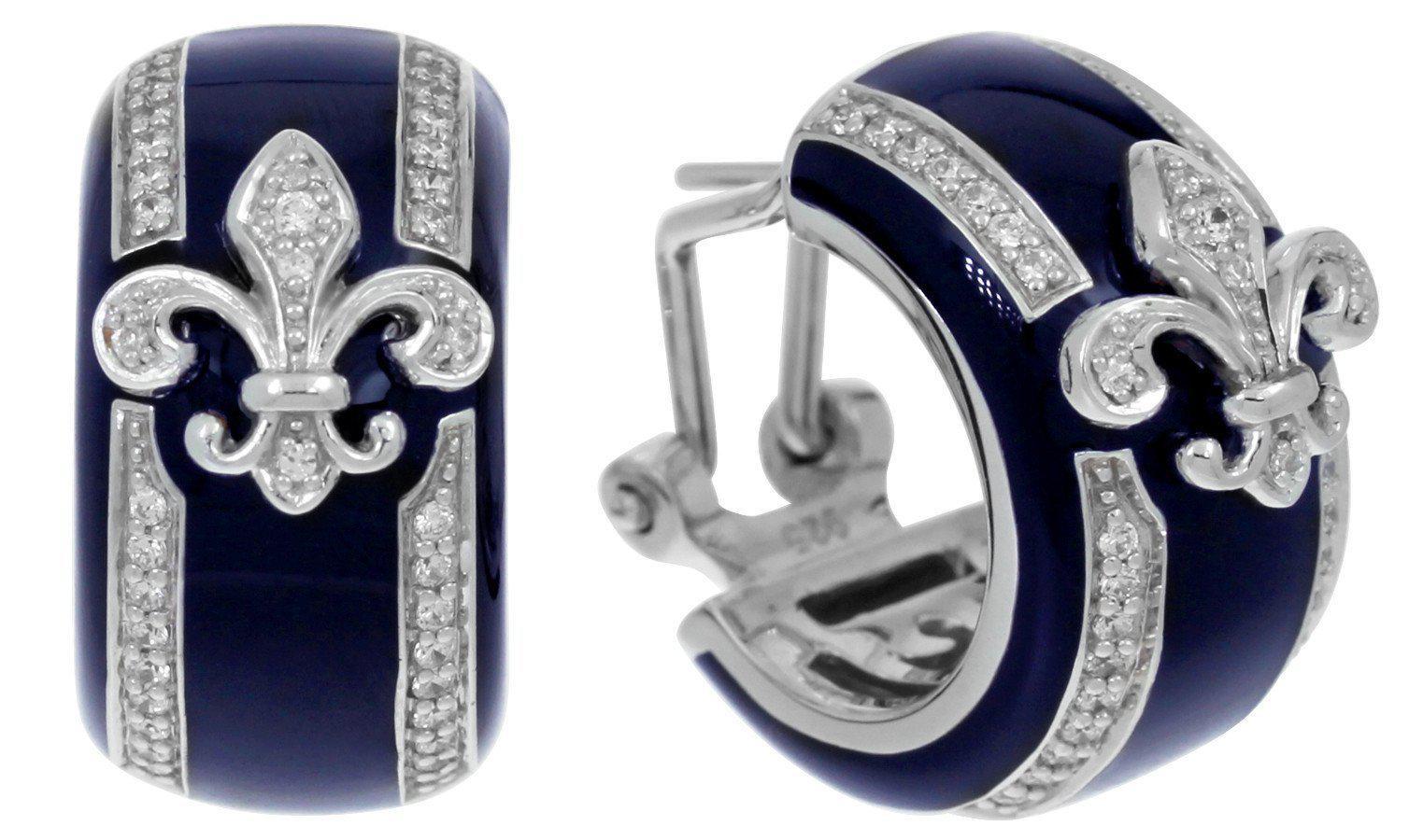 Sterling Silver Fleur de Lis Earrings