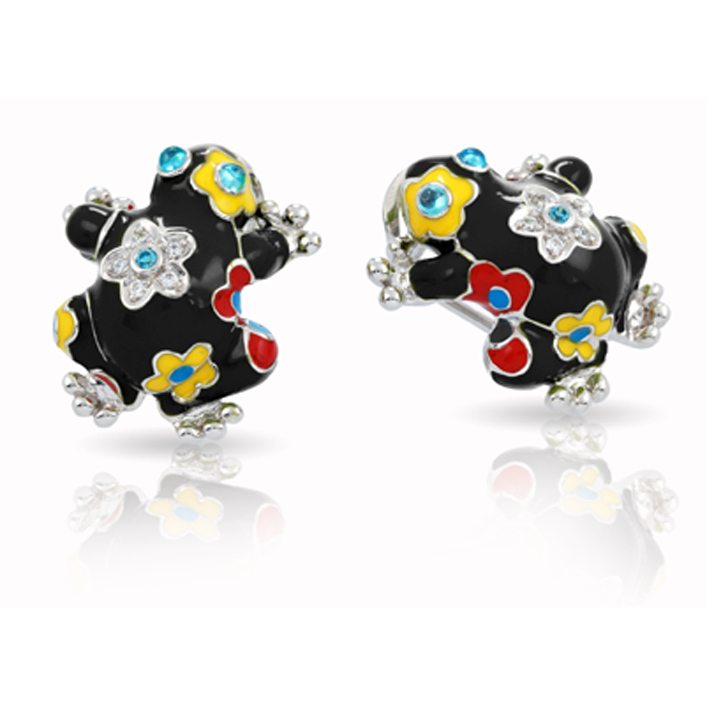 Sterling Silver Lucky Frog Earrings