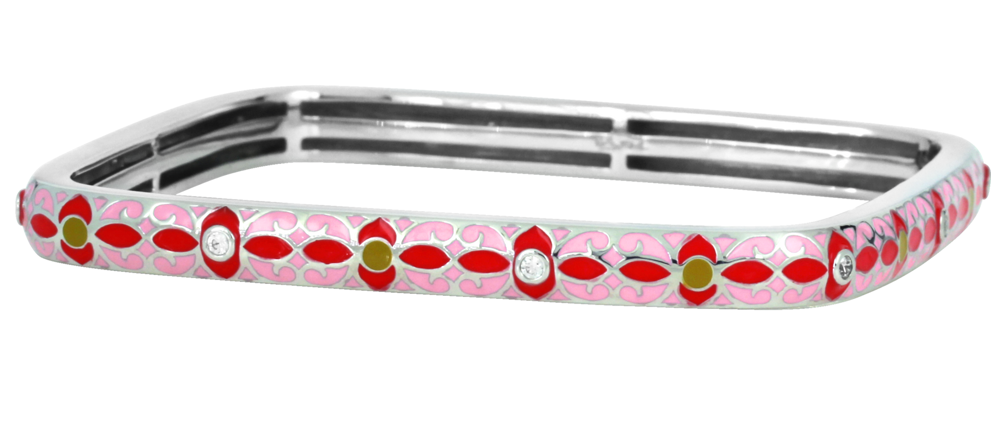 Sterling Silver Baroque Square Bangle