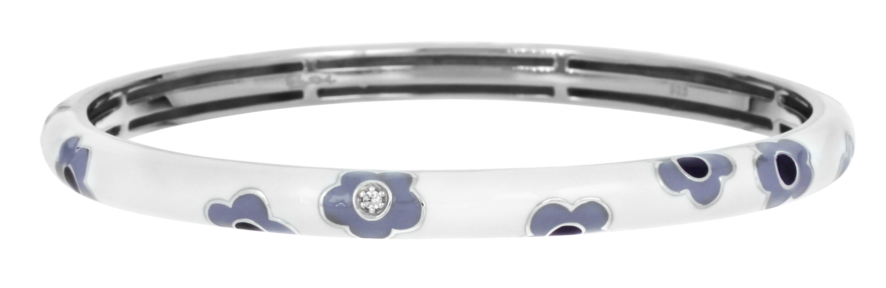 Sterling Silver Petite Fleur Bangle