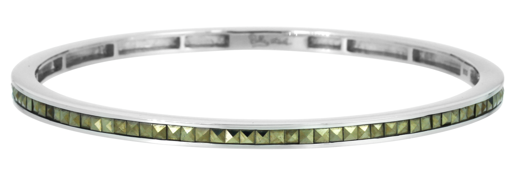 Sterling Silver Accent Marcasite Bangle