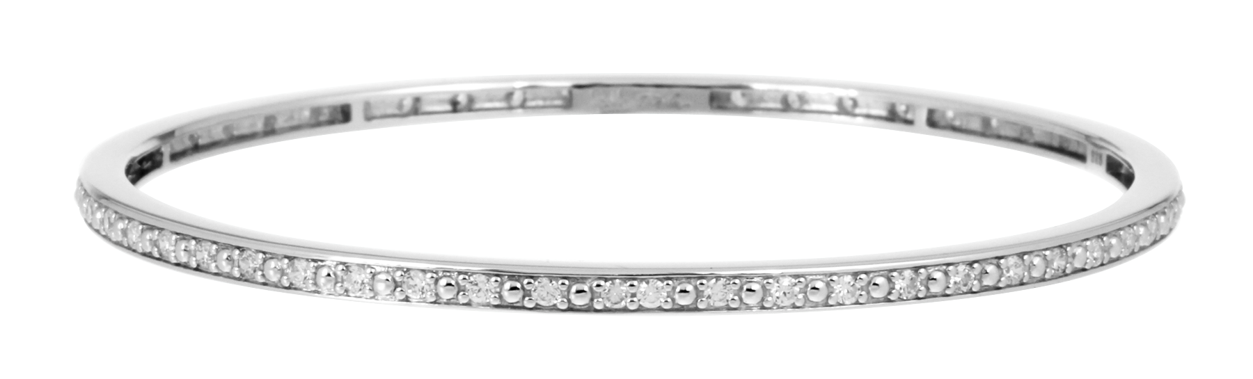 Sterling Silver Accent Stone Bangle