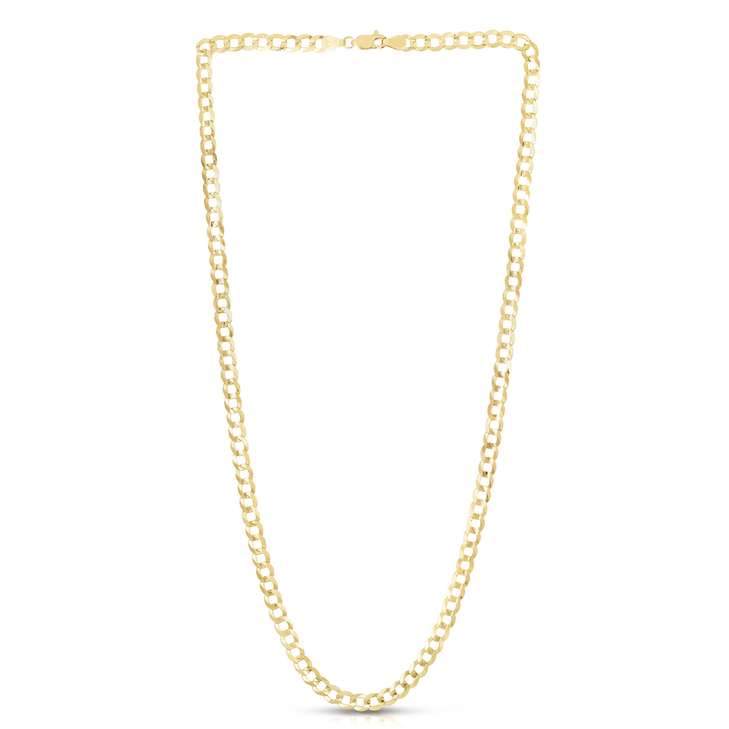 10K Yellow Gold 5.3mm Lite Comfort Curb Chain Necklace