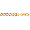 10K Yellow Gold 7.0mm Comfort Curb Chain Bracelet