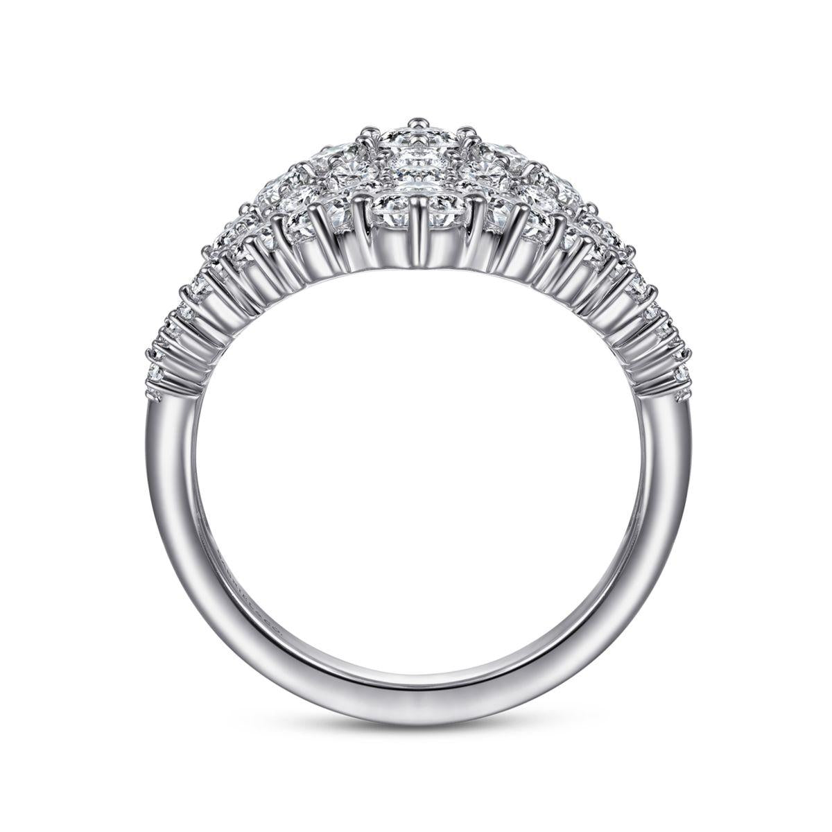 18K Rose & White Gold Polish Diamond Ring For Women - 235-DR1133