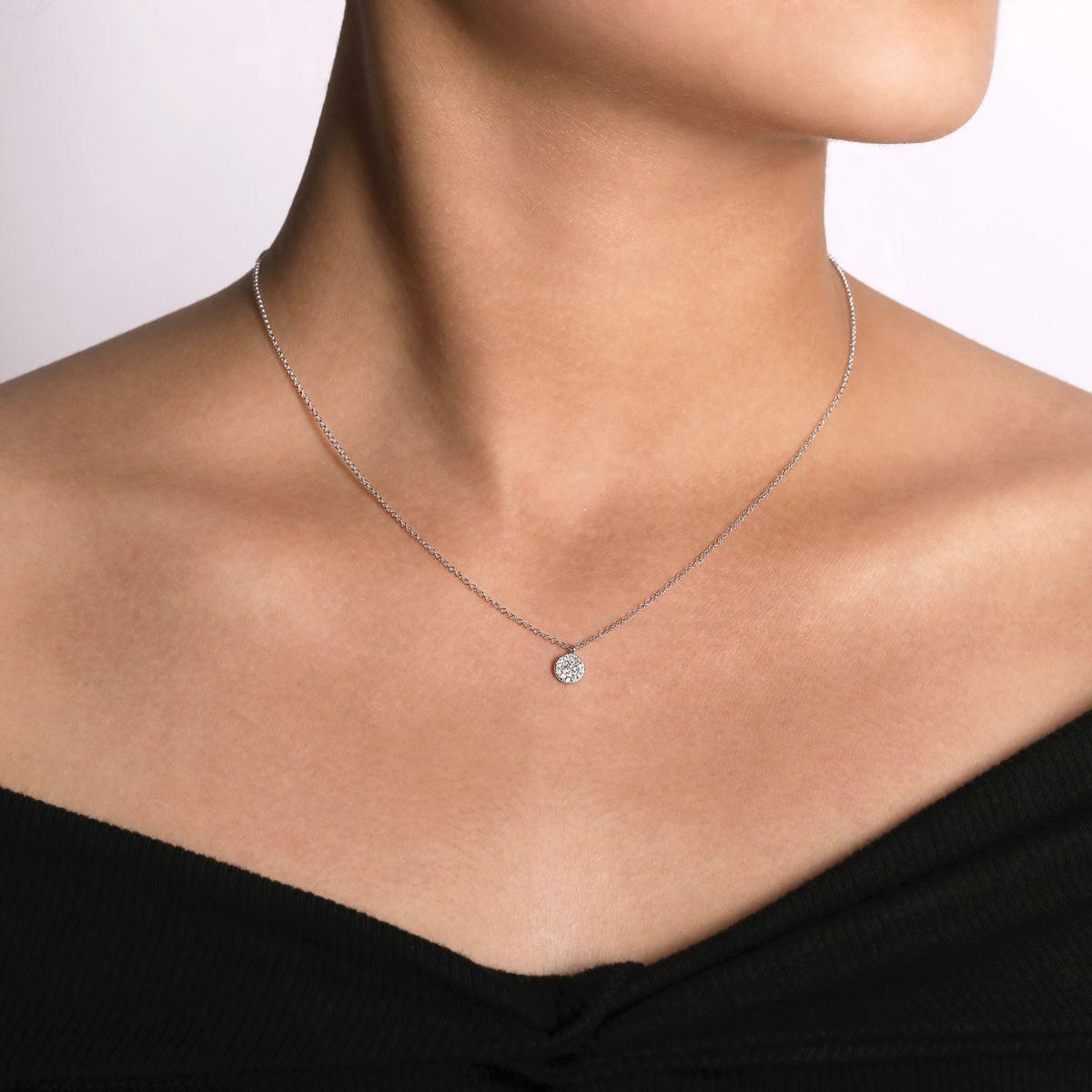 Solitaire Inverted V Shaped Pendant