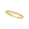 14K Yellow Gold Diamond Cut X Bangle Bracelet