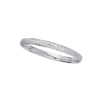 14K White Gold Diamond Cut X Bangle Bracelet