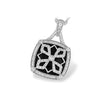 Vintage-Inspired 14K White Gold Onyx & Diamond Pendant