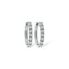 14K White Gold .50 Carat Diamond Hoop Earrings
