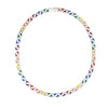 Sterling Silver Rainbow Miami Cuban Necklace