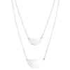 Sterling Silver Double Strand Flora Necklace