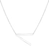 Sterling Silver V Letter Necklace