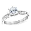 14K White Gold Channel Set Diamond Semi-Mount Engagement Ring