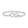 14K White Gold Diamond Link Bracelet