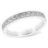Vintage-Inspired 14K White Gold Channel Set Diamond Wedding Band