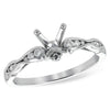 14K White Gold Channel Set Diamond Semi-Mount Engagement Ring