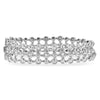 14K White Gold Triple-Row Diamond Bubble Bracelet