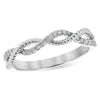 14K White Gold Diamond Infinity Wedding Band