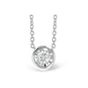 14K White Gold Diamond Bubble Solitaire Pendant
