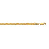 14K Yellow Gold 3.5mm Braided Fox Chain Necklace