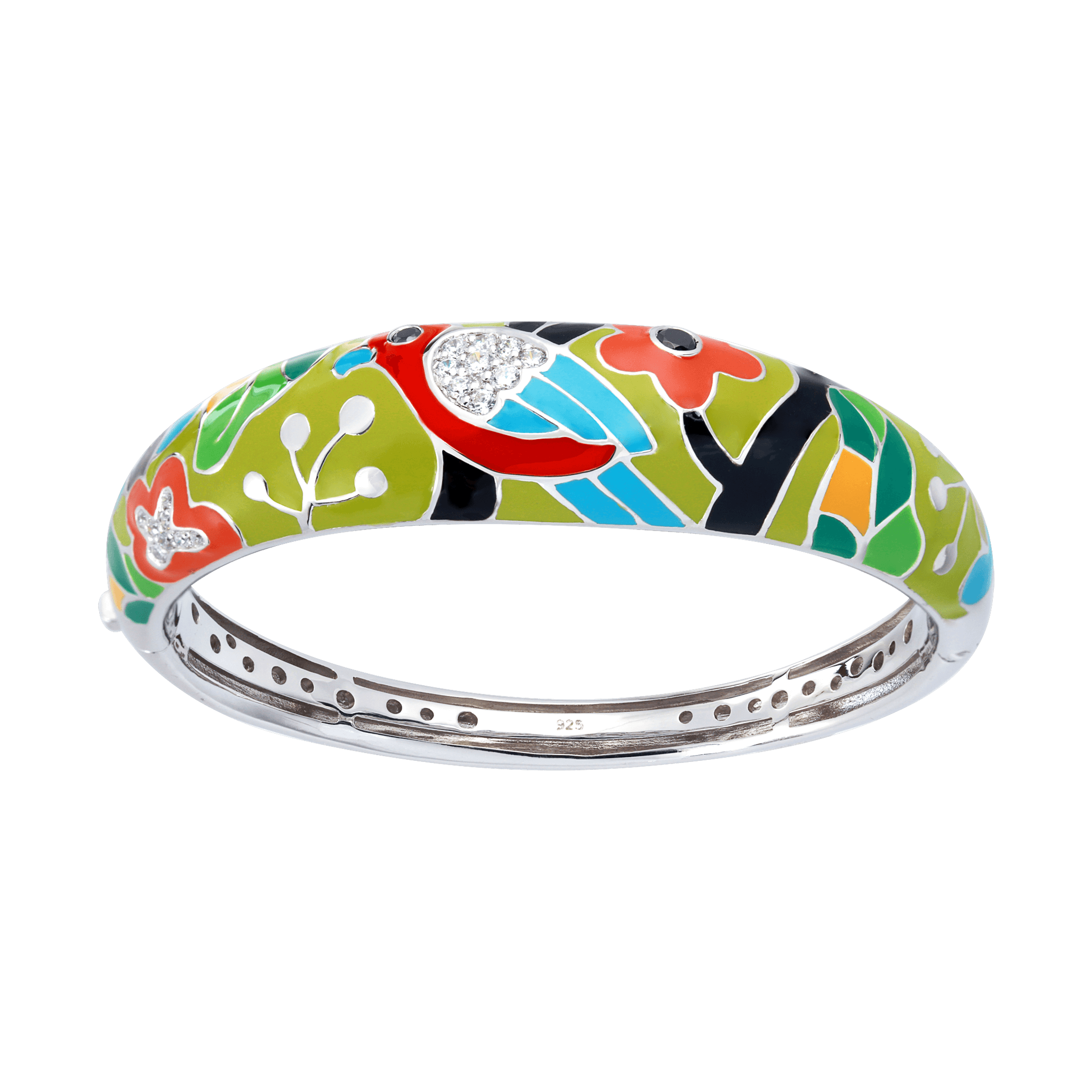 Sterling Silver Perroquet Bangle