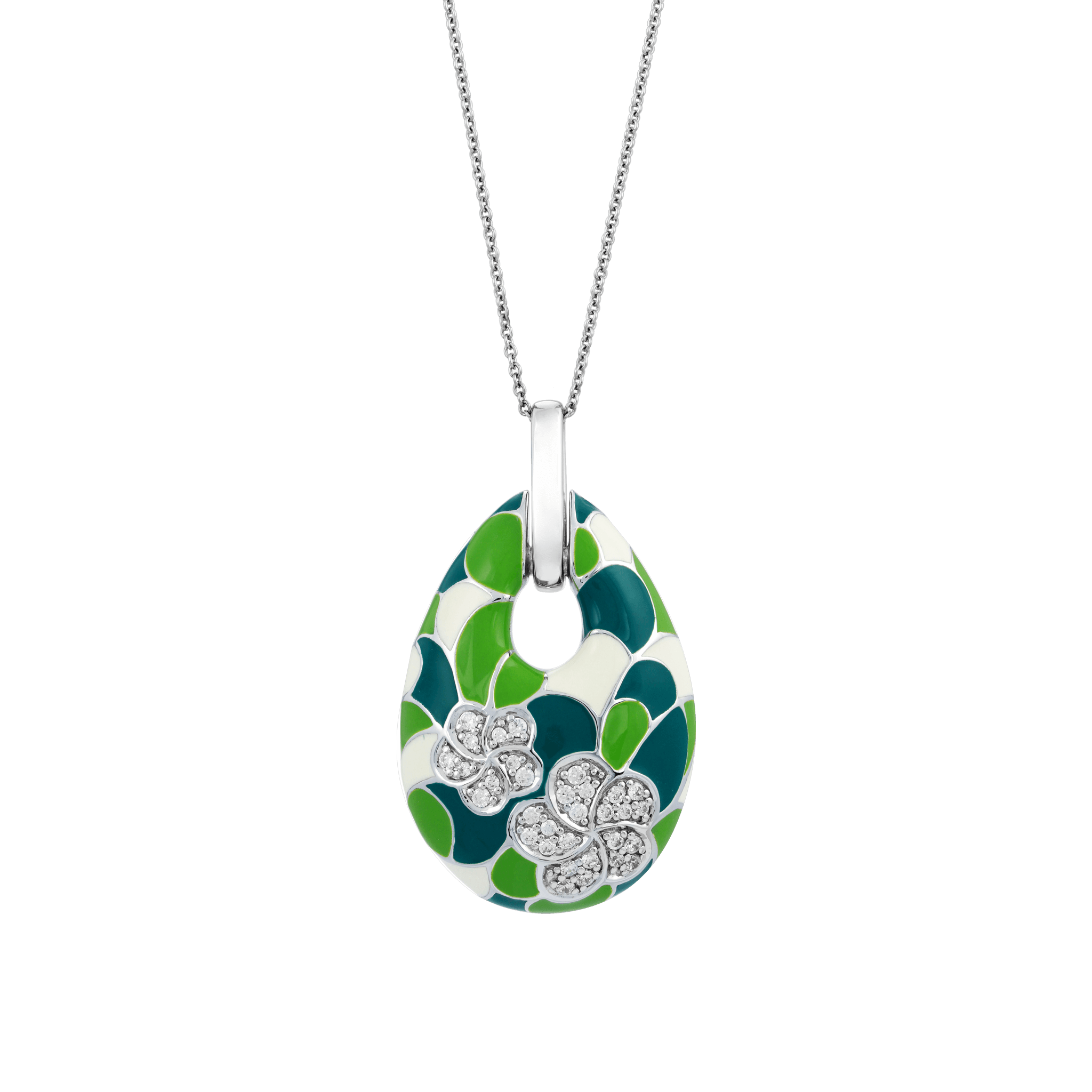 Sterling Silver Plumeria Pendant