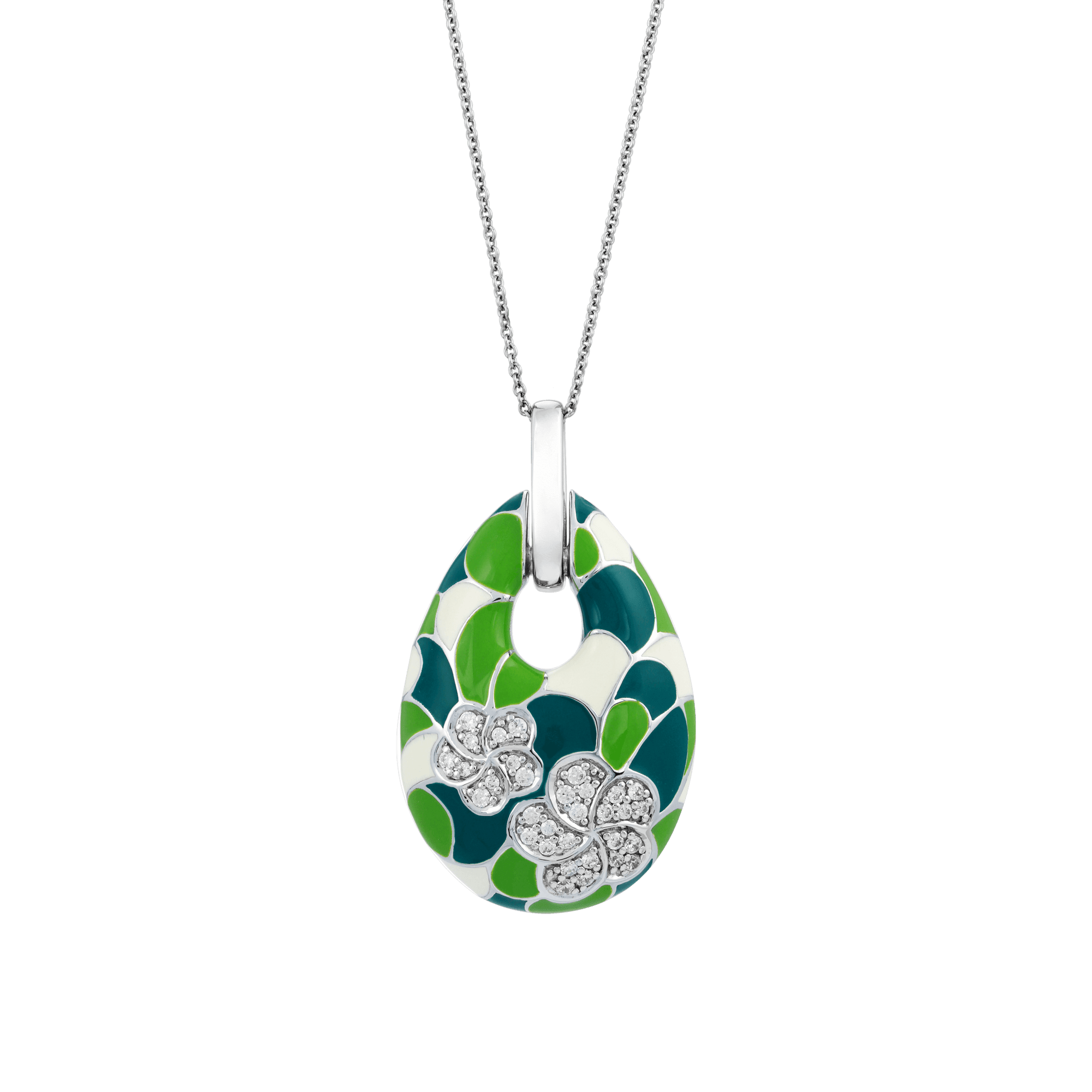 Sterling Silver Plumeria Pendant