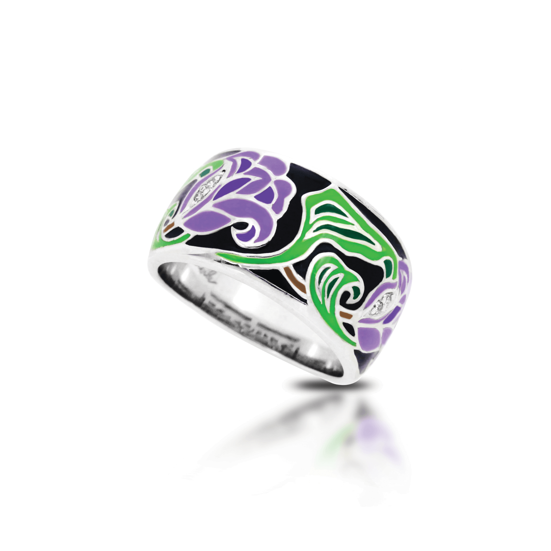 Sterling Silver Rose Nouveau Ring