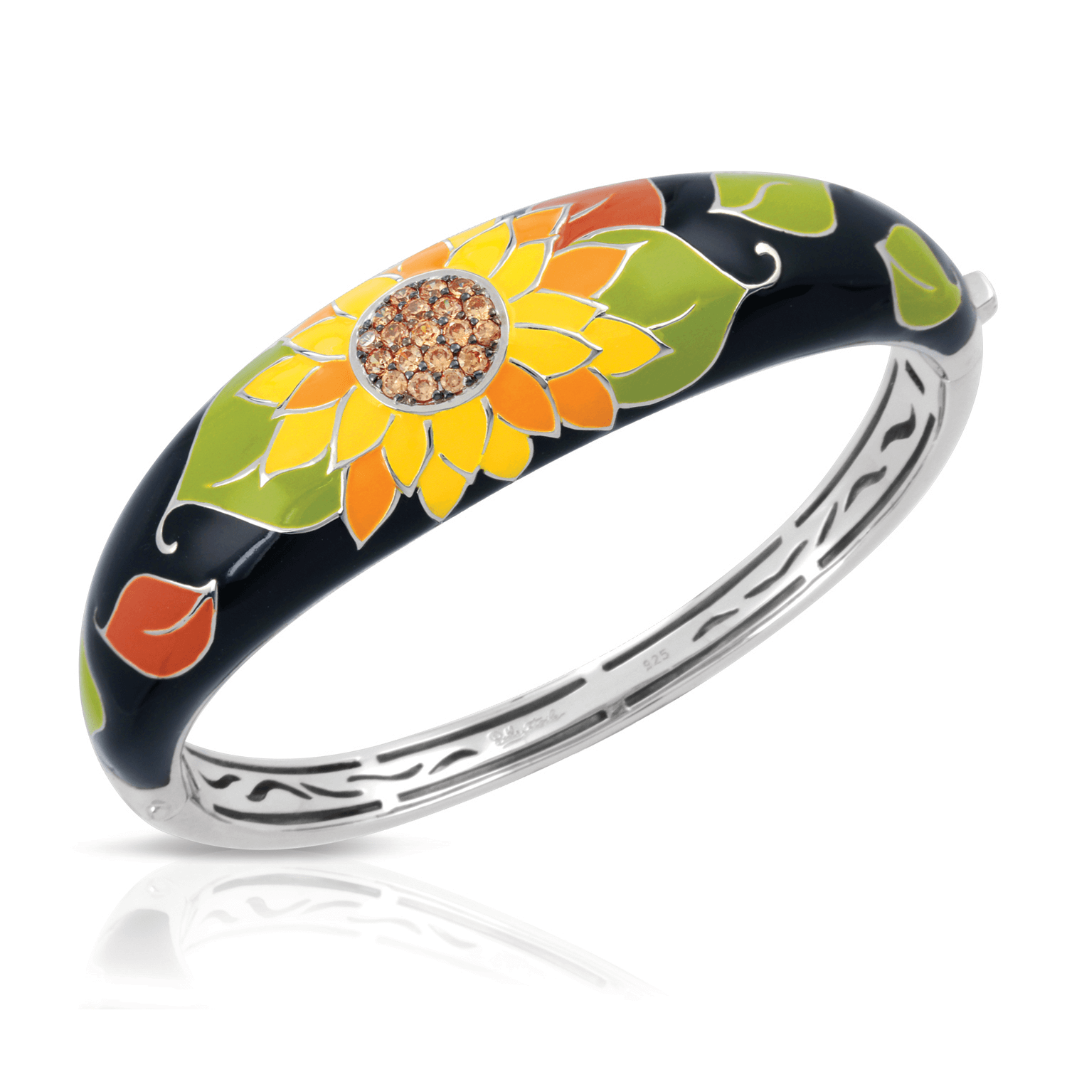 Sterling Silver Sunflower Bangle