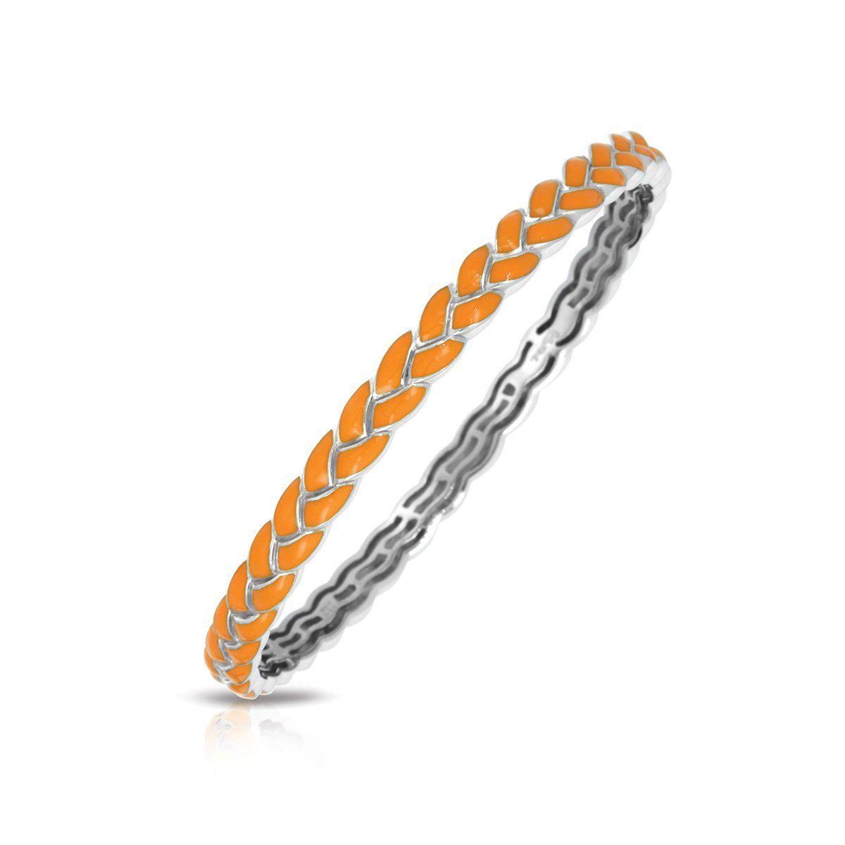 Sterling Silver Constellations Braid Solid Bangle