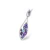 14K White Gold Multicolor Gemstone Pendant