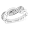 14K White Gold Diamond Pavé Twisted Wedding Band
