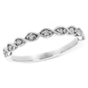 14K White Gold Stackable Diamond Wedding Band