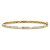 14K Yellow Gold Channel Set Diamond Bangle Bracelet