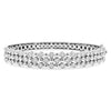 14K White Gold Triple-Row Diamond Bubble Bangle Bracelet