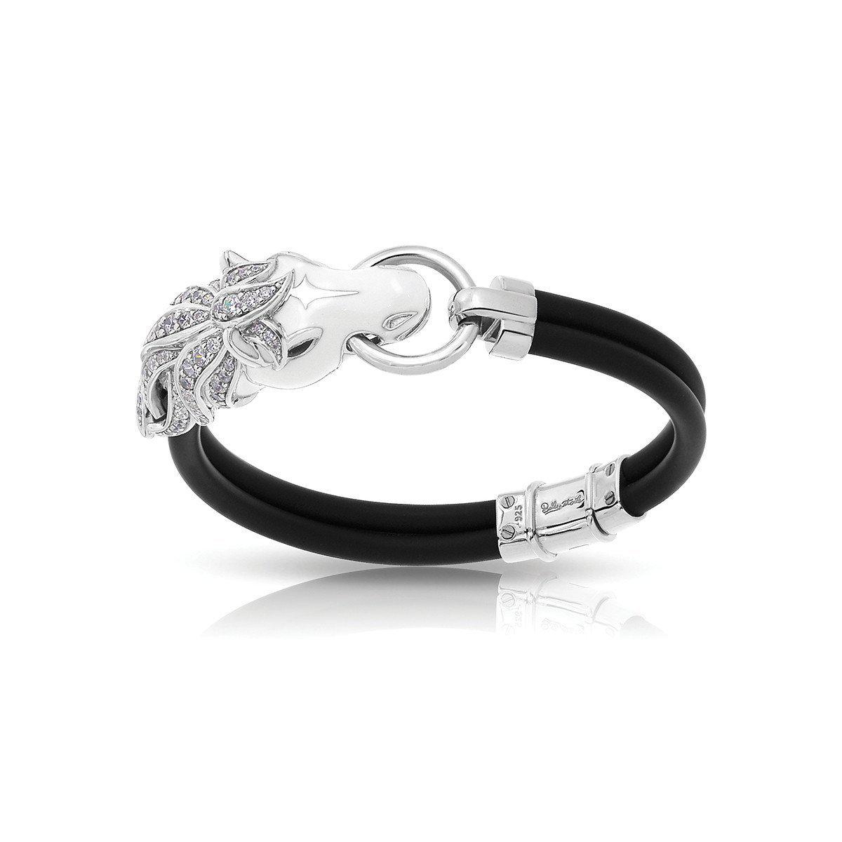 Sterling Silver Cheval Black Bangle