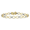 14K Yellow Gold Diamond Link Bracelet