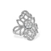 Vintage-Inspired Floral 14K White Gold Diamond Ring