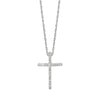 Sterling Silver .12 Carat Diamond Cross Necklace