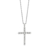 Sterling Silver .05 Carat Diamond Cross Necklace